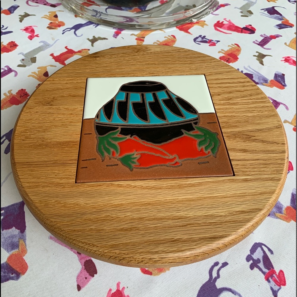 Southwest rotating spice display for dining table tray turntable